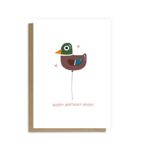 Happy Birthday Duck Greeting Card - Greetings from Sarah