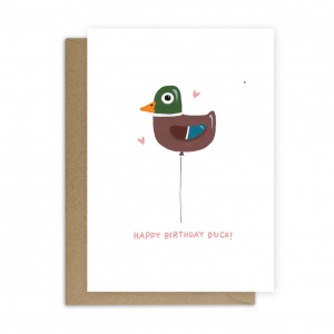 Happy Birthday Duck Greeting Card - Greetings from Sarah