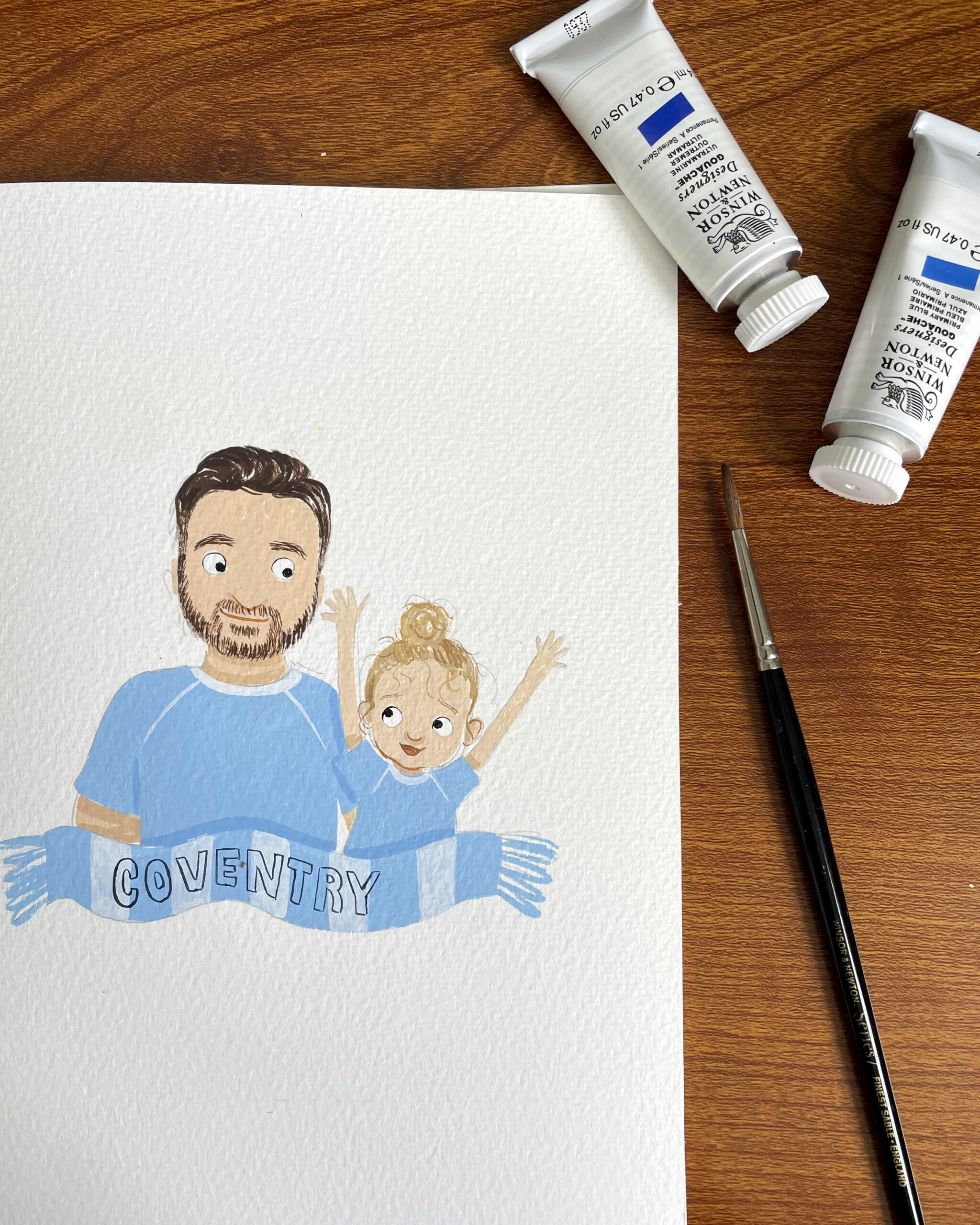 football fathers day card