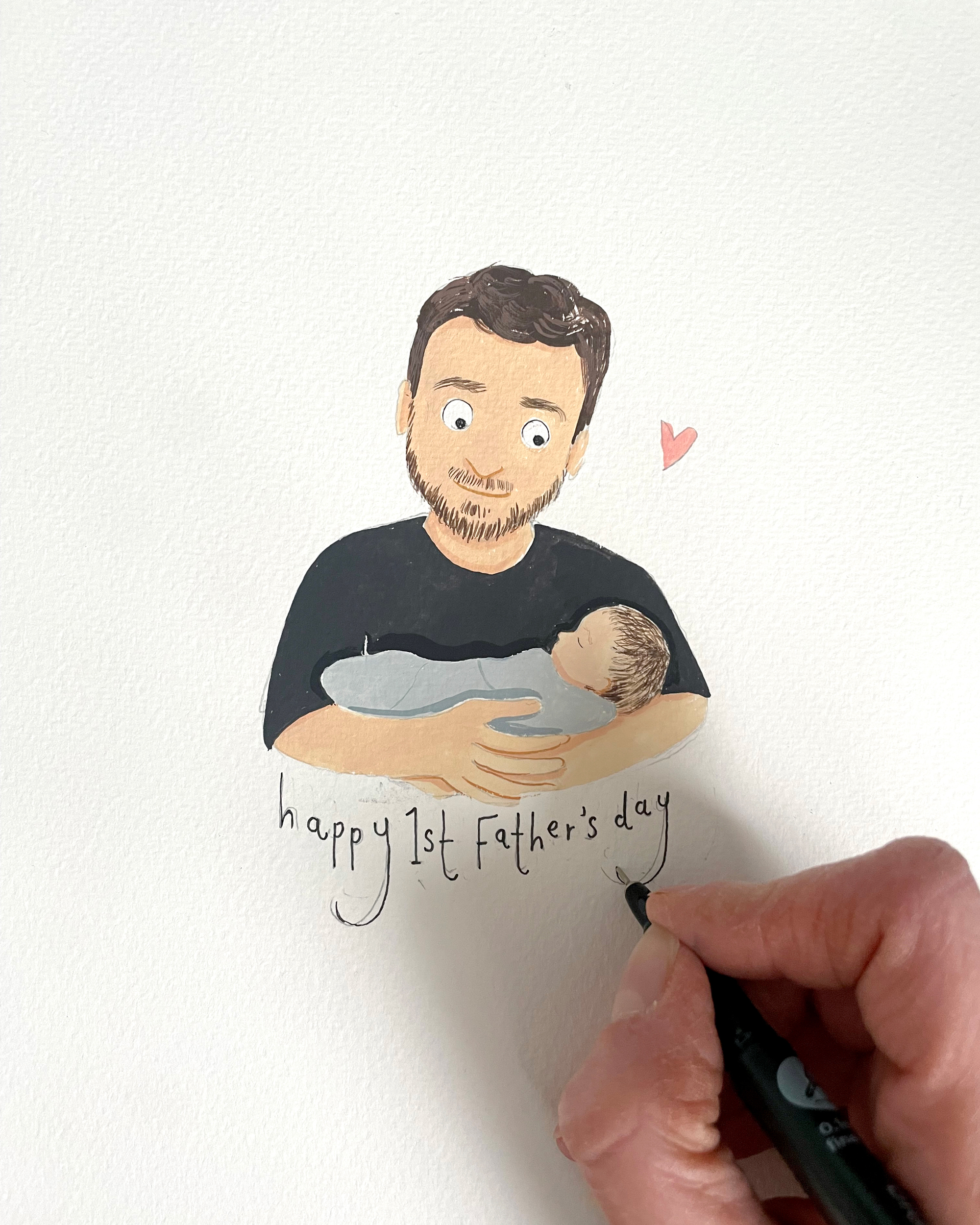new-dad-fathers-day-card-custom-dad-portrait